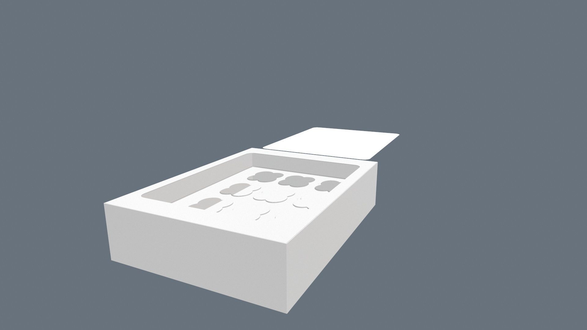 Cup Cake Box 3D model_3