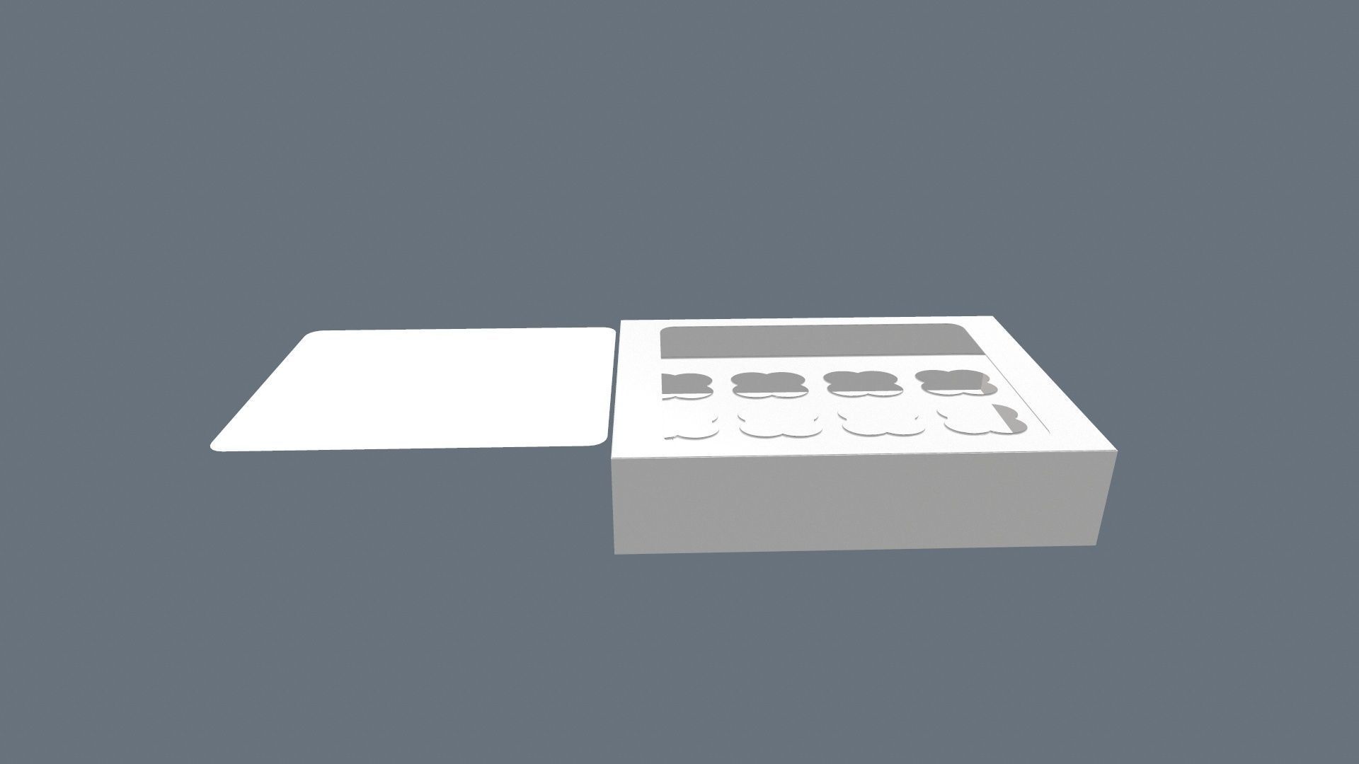 Cup Cake Box 3D model_5