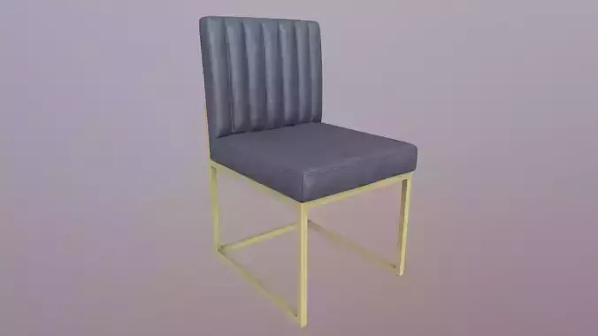 Fabric Dining Chair 3D model