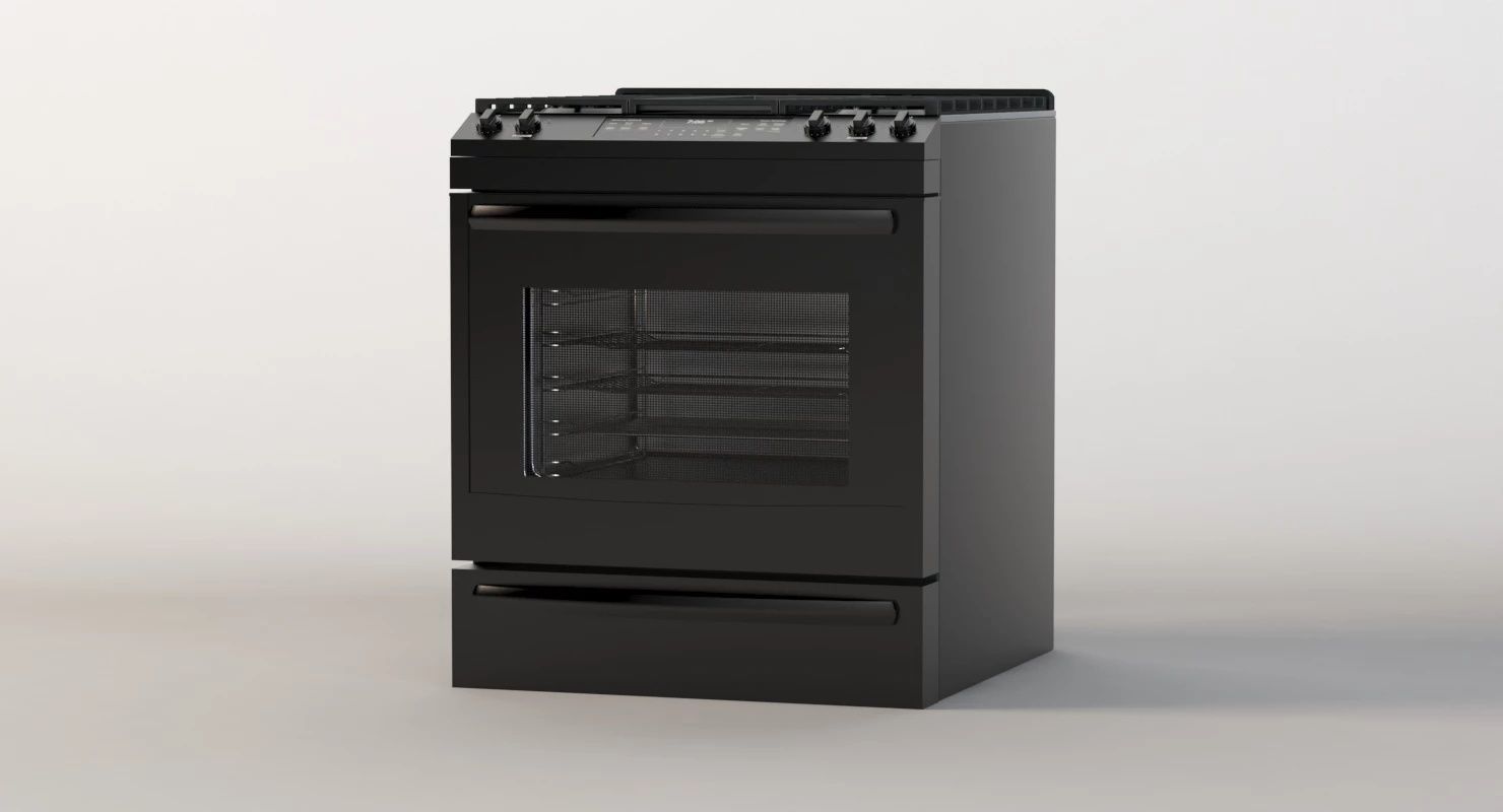 General Electric 30 Slide Convection Gas Range 30 3D model_7