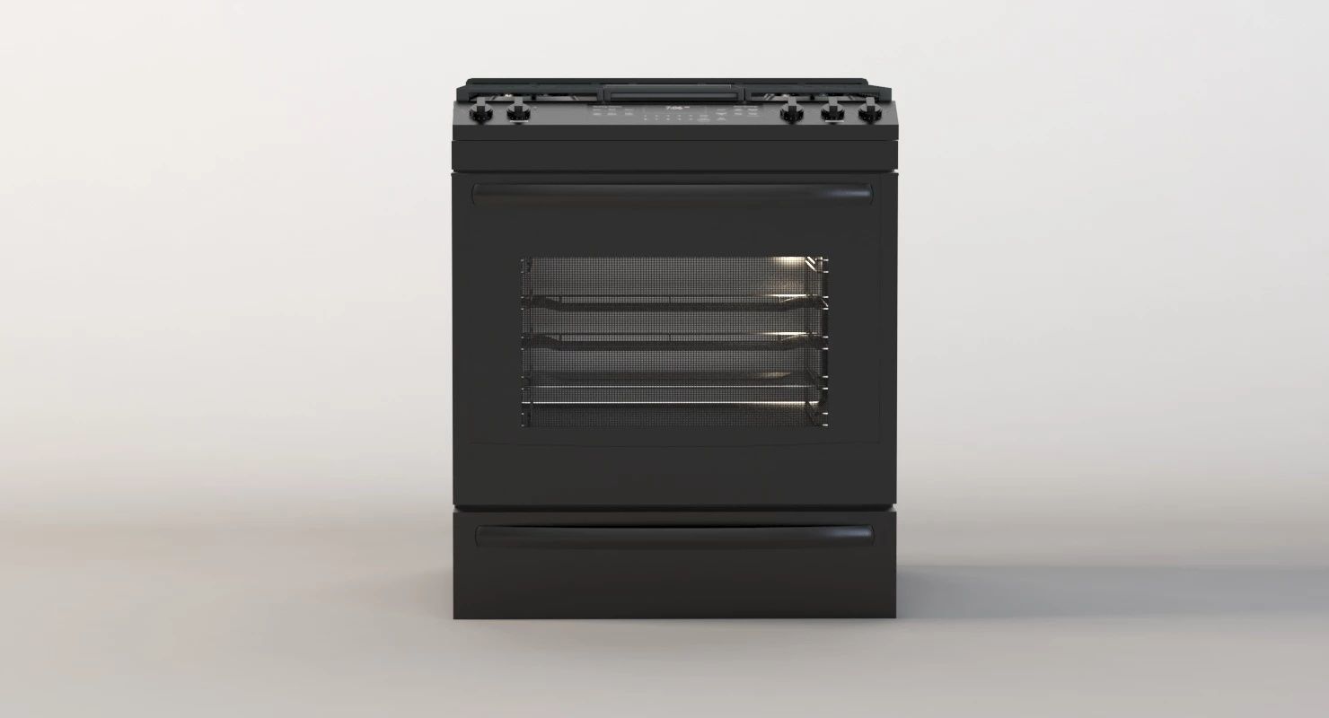 General Electric 30 Slide Convection Gas Range 30 3D model_1