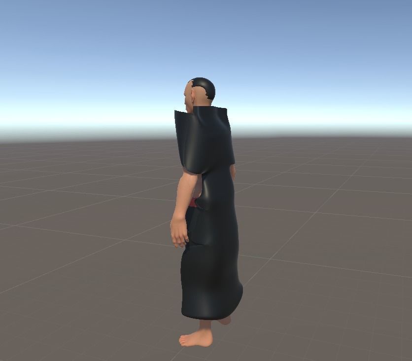3D Vampire model man wearing cape Low-poly 3D model_2