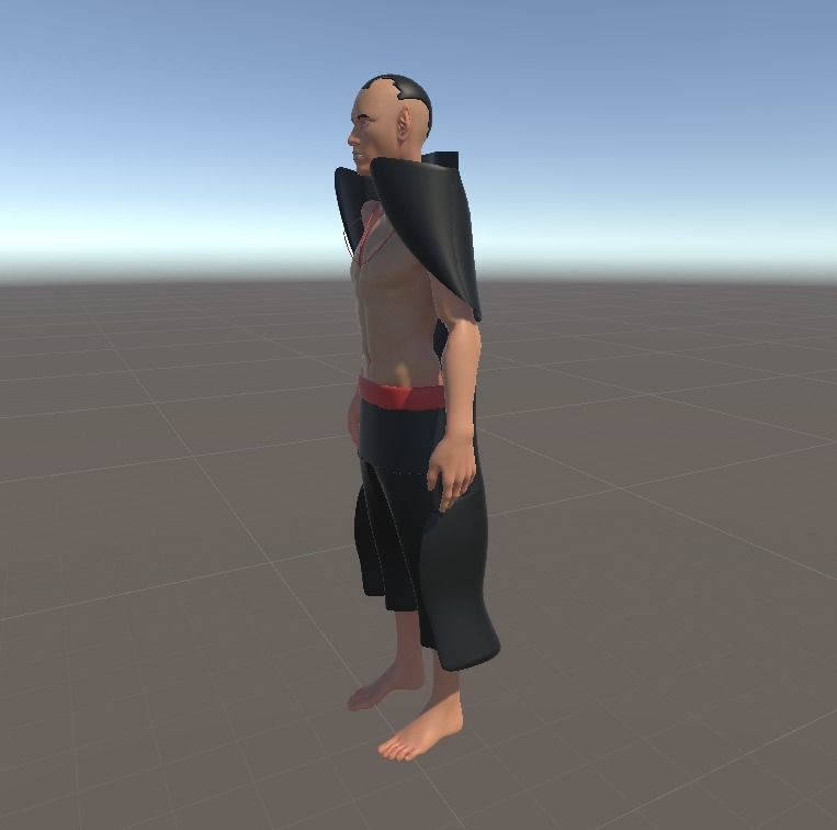3D Vampire model man wearing cape Low-poly 3D model_3