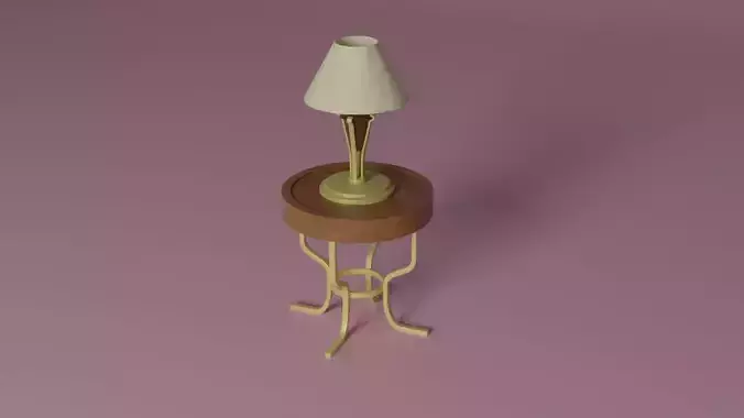 A small table with a lamp
