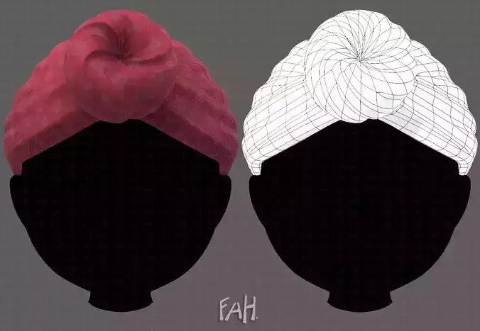 Cap V49 Low-poly 3D model