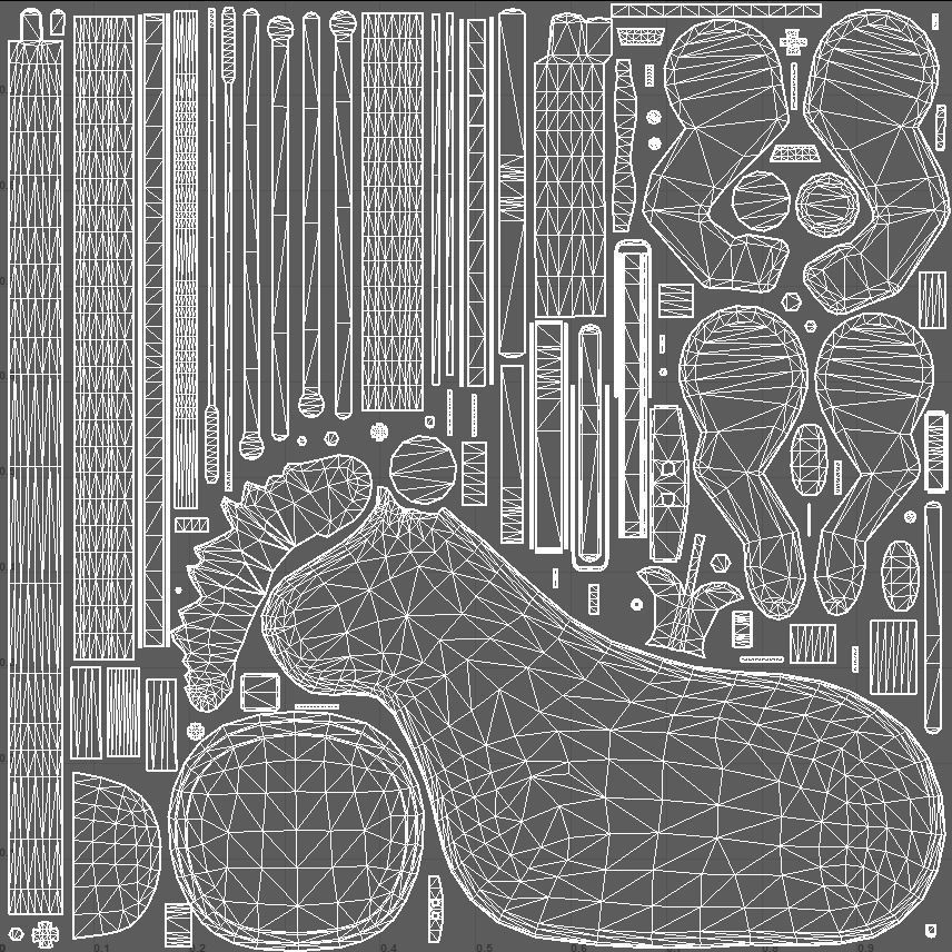 Vintage Soviet Horse Tricycle  Low-poly 3D model_10