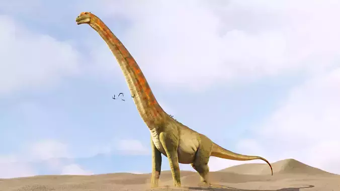 Argentinosaurus low-poly RIG Low-poly 3D model