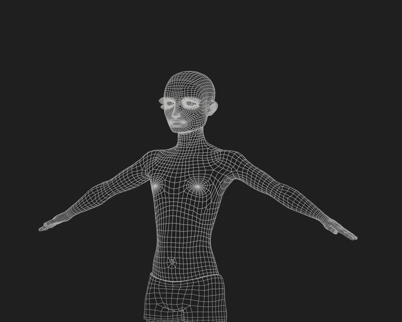 cartoon rigged  boy Low-poly 3D model_5