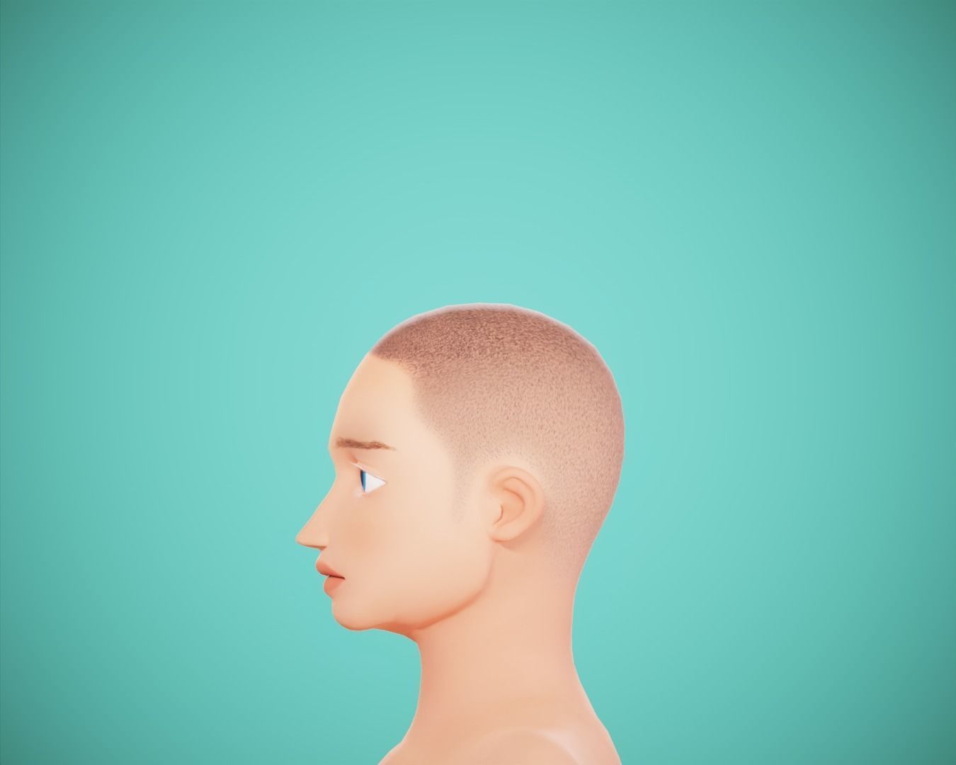 cartoon rigged  boy Low-poly 3D model_2
