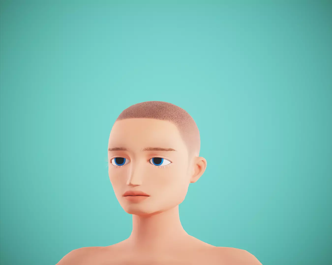 cartoon rigged  boy Low-poly 3D model_0