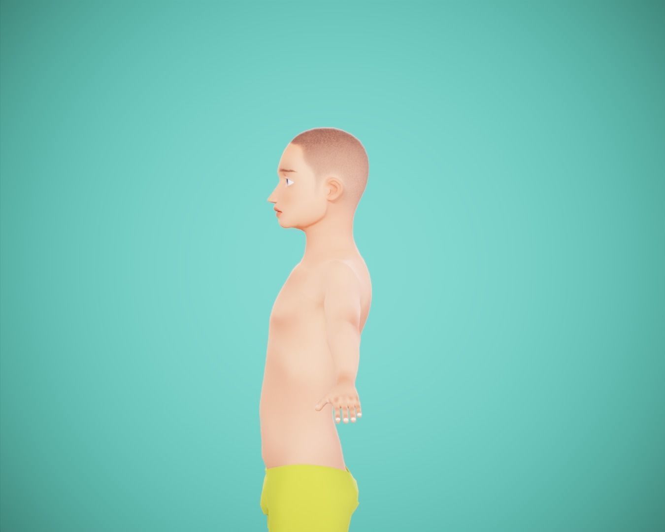 cartoon rigged  boy Low-poly 3D model_6