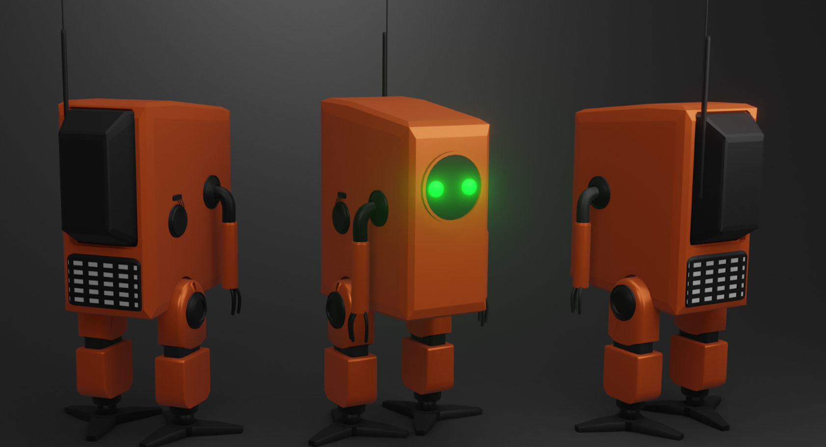 phone robot 3D model_2