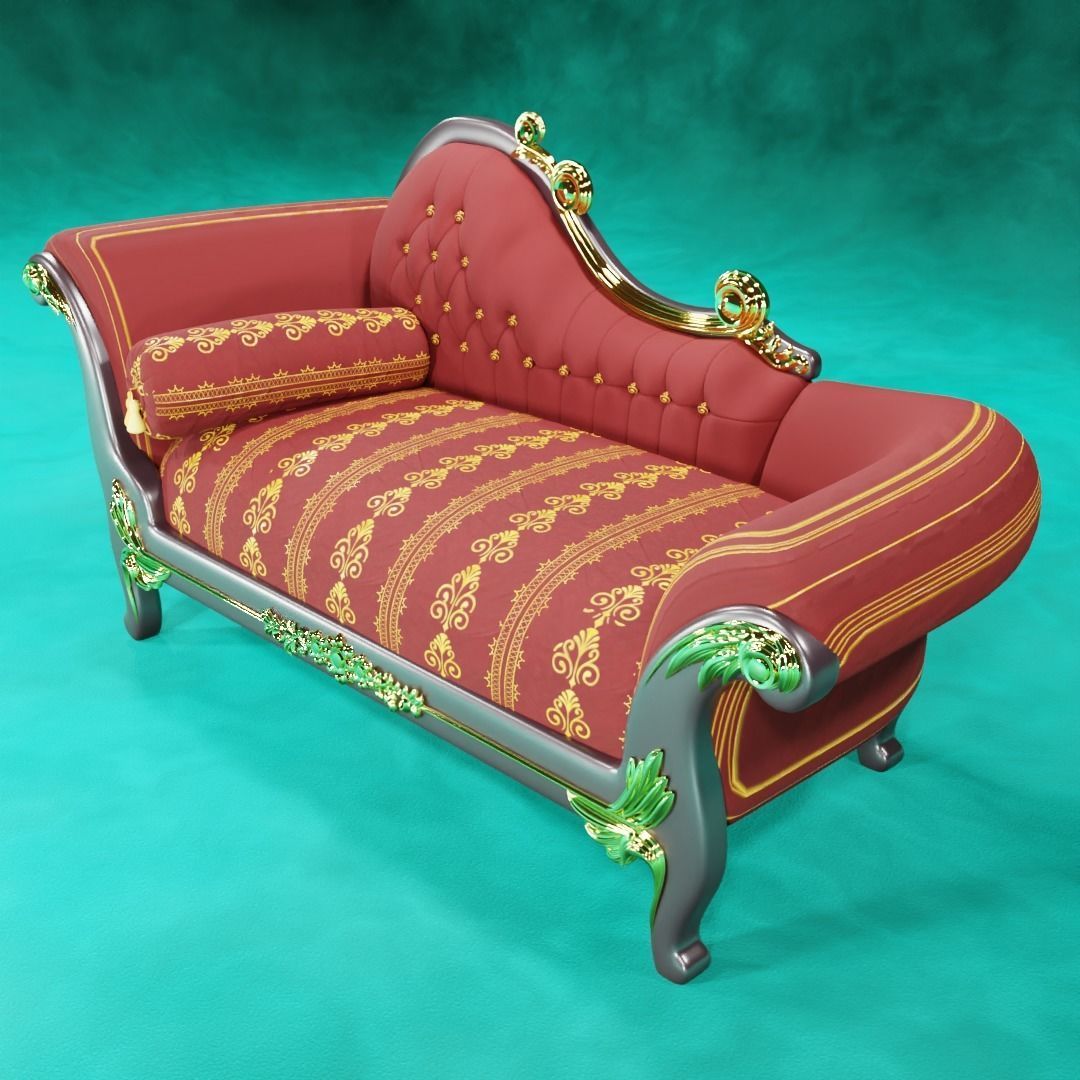 Chesterfield sofa Free 3D model_1