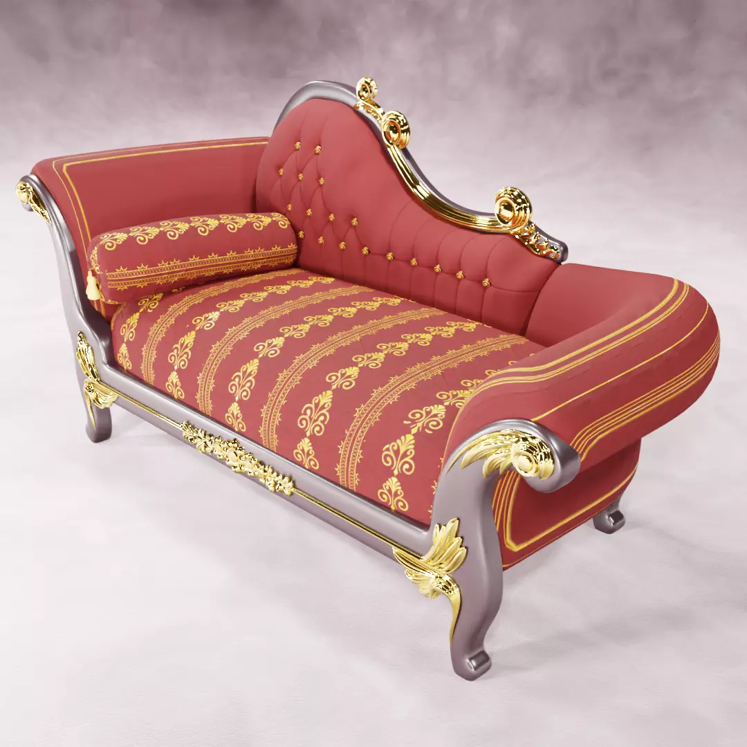 Chesterfield sofa Free 3D model_0