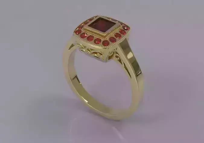 Gotic Ring 3D print model