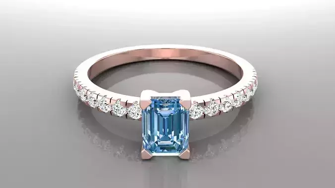 Ring M68 The luxury female ring with gems wedding