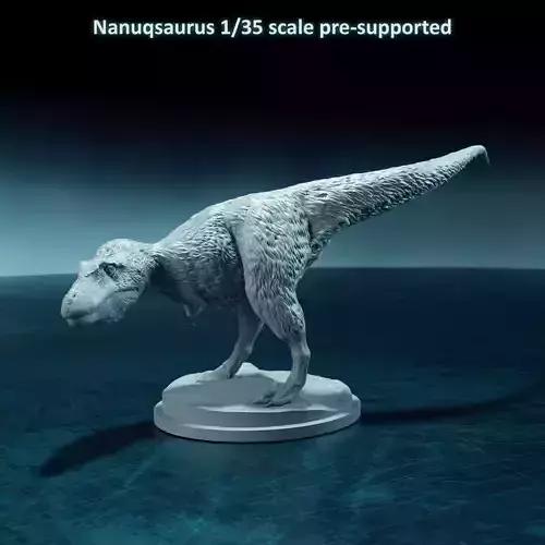 Nanuqsaurus sniffing 1-35 scale pre-supported dinosaur