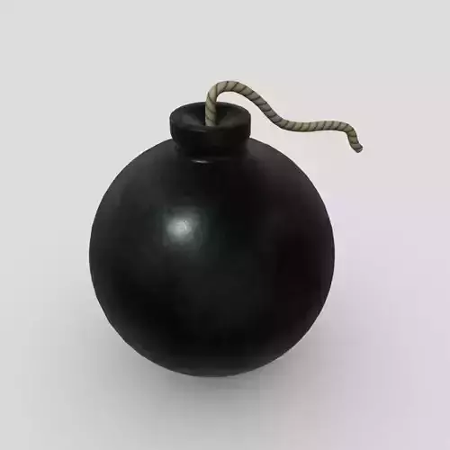 CC0 - Bomb Free low-poly 3D model