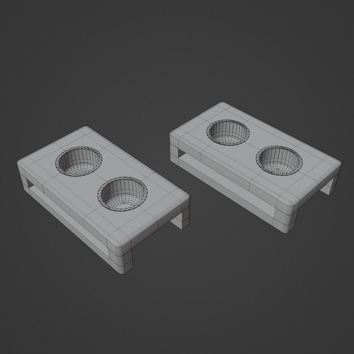 Plastic Feeder For Pets Low-poly 3D model_16