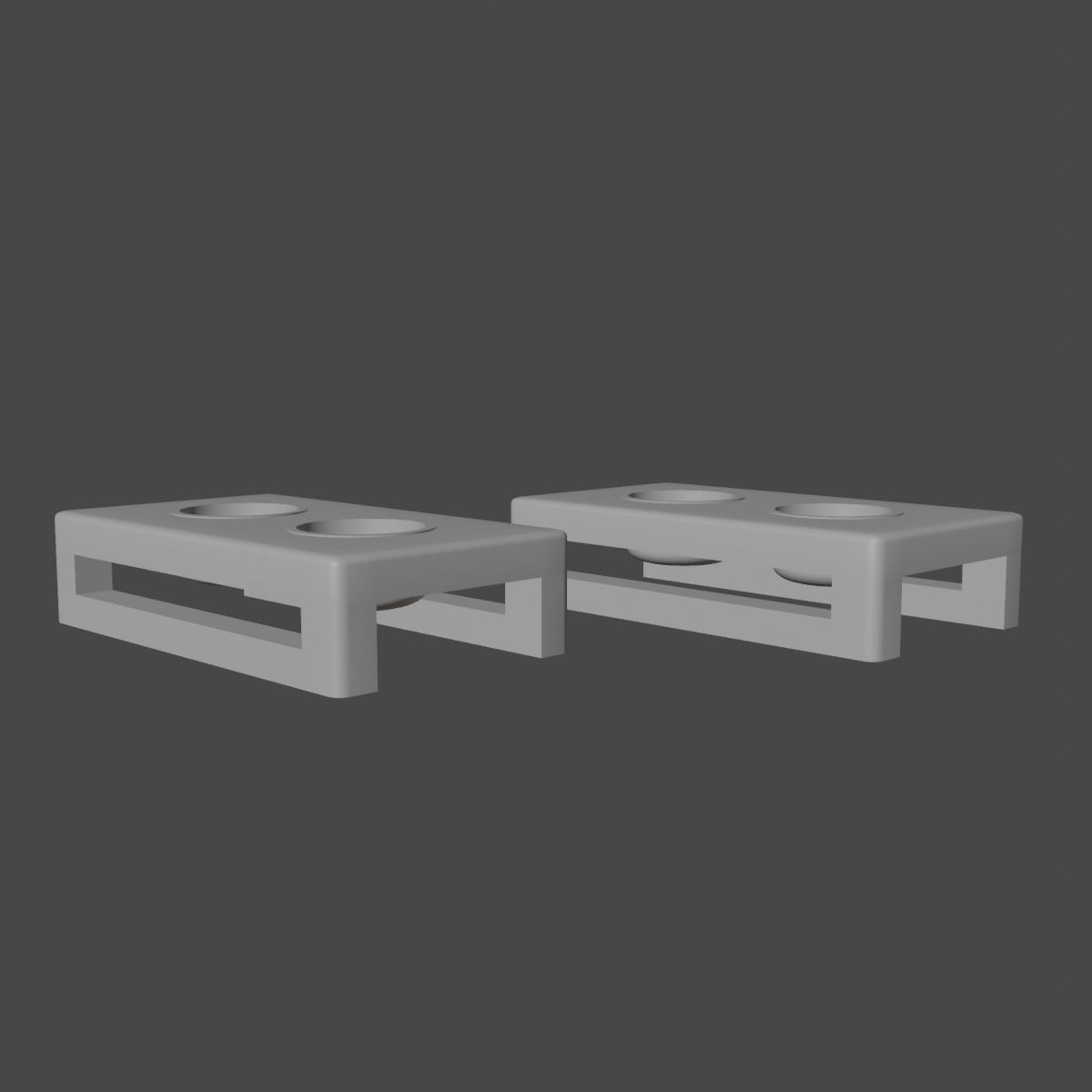 Plastic Feeder For Pets Low-poly 3D model_12