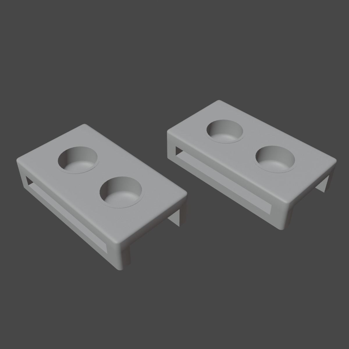 Plastic Feeder For Pets Low-poly 3D model_15