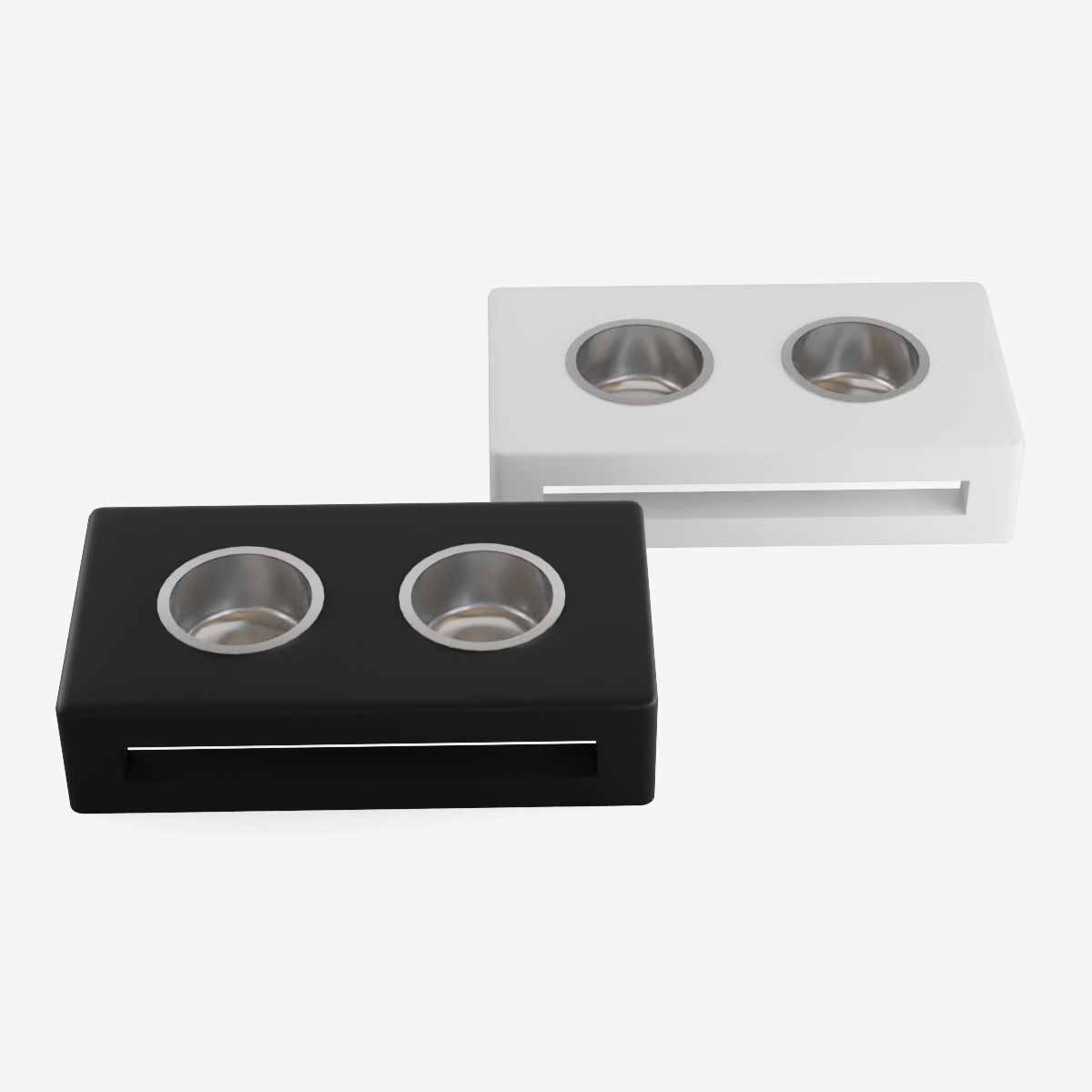 Plastic Feeder For Pets Low-poly 3D model_1