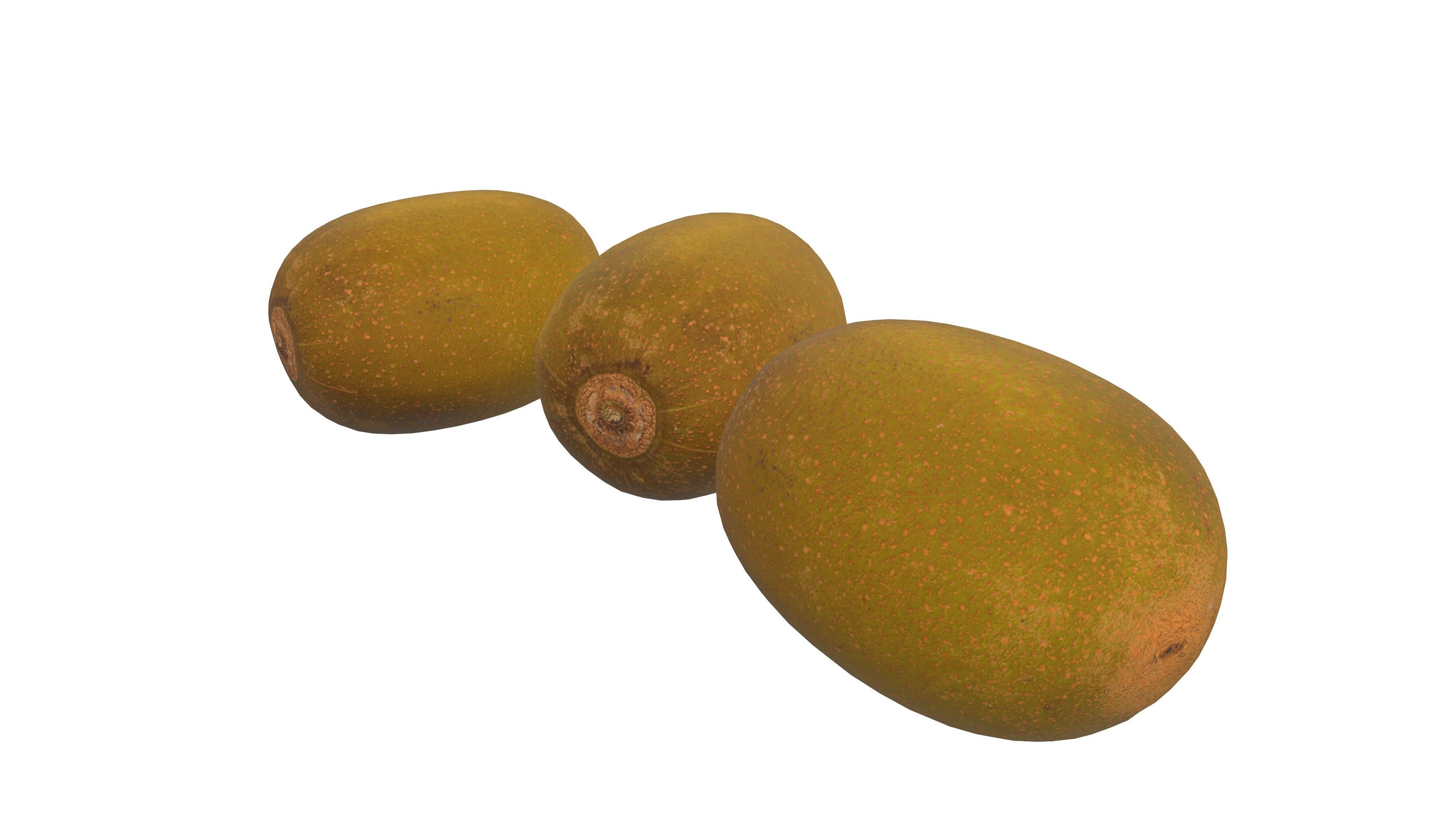 Kiwi Fruit 3D Model AR VR Low-poly 3D model_2