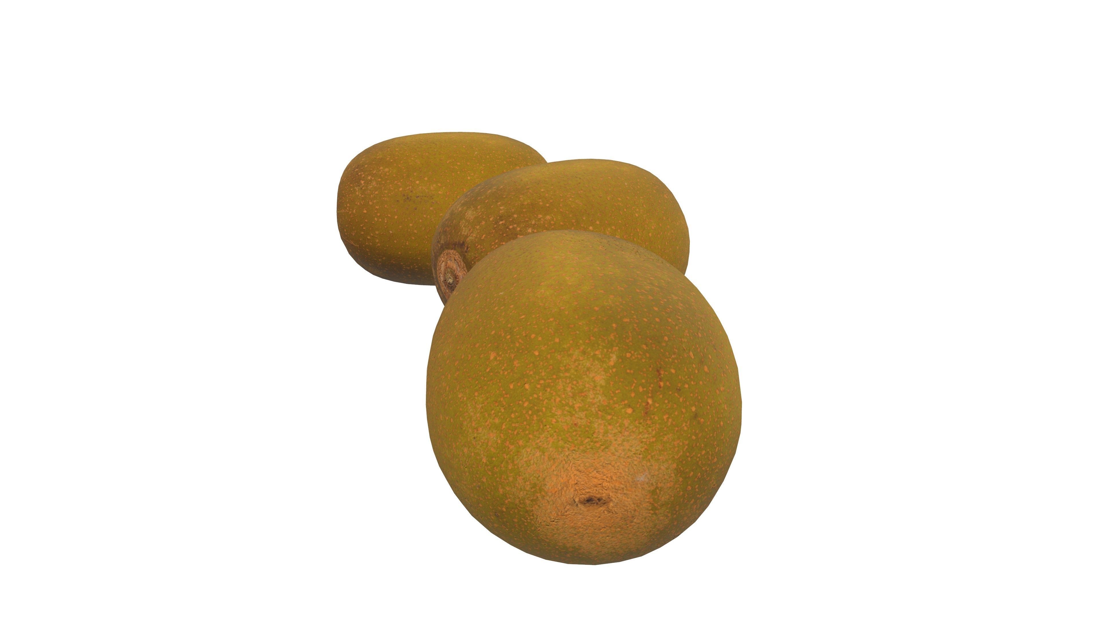 Kiwi Fruit 3D Model AR VR Low-poly 3D model_3
