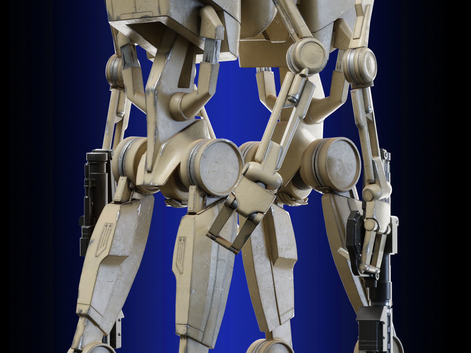 B1 Battle Droid Low-poly 3D model_5