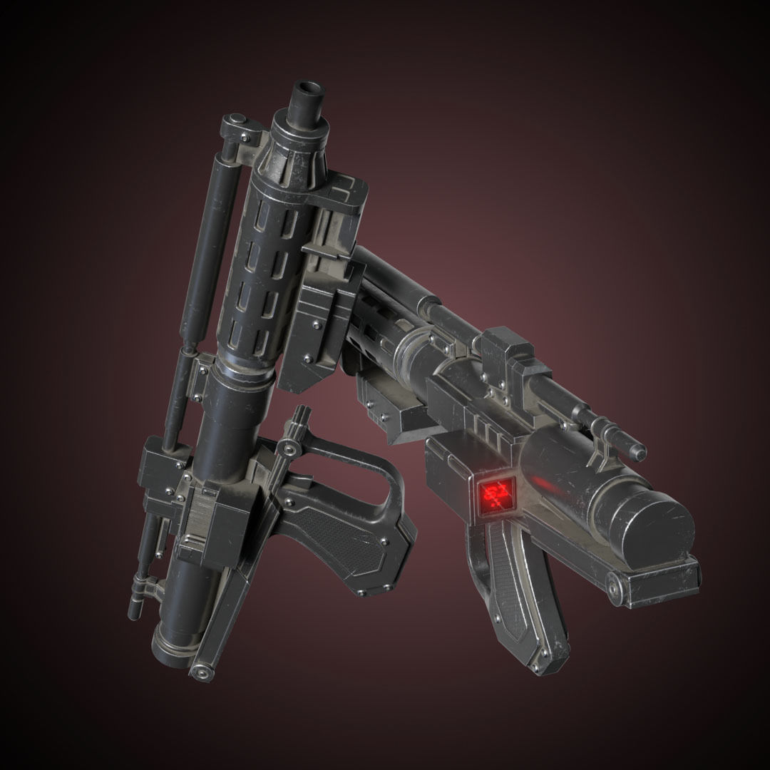 B1 Battle Droid Low-poly 3D model_8