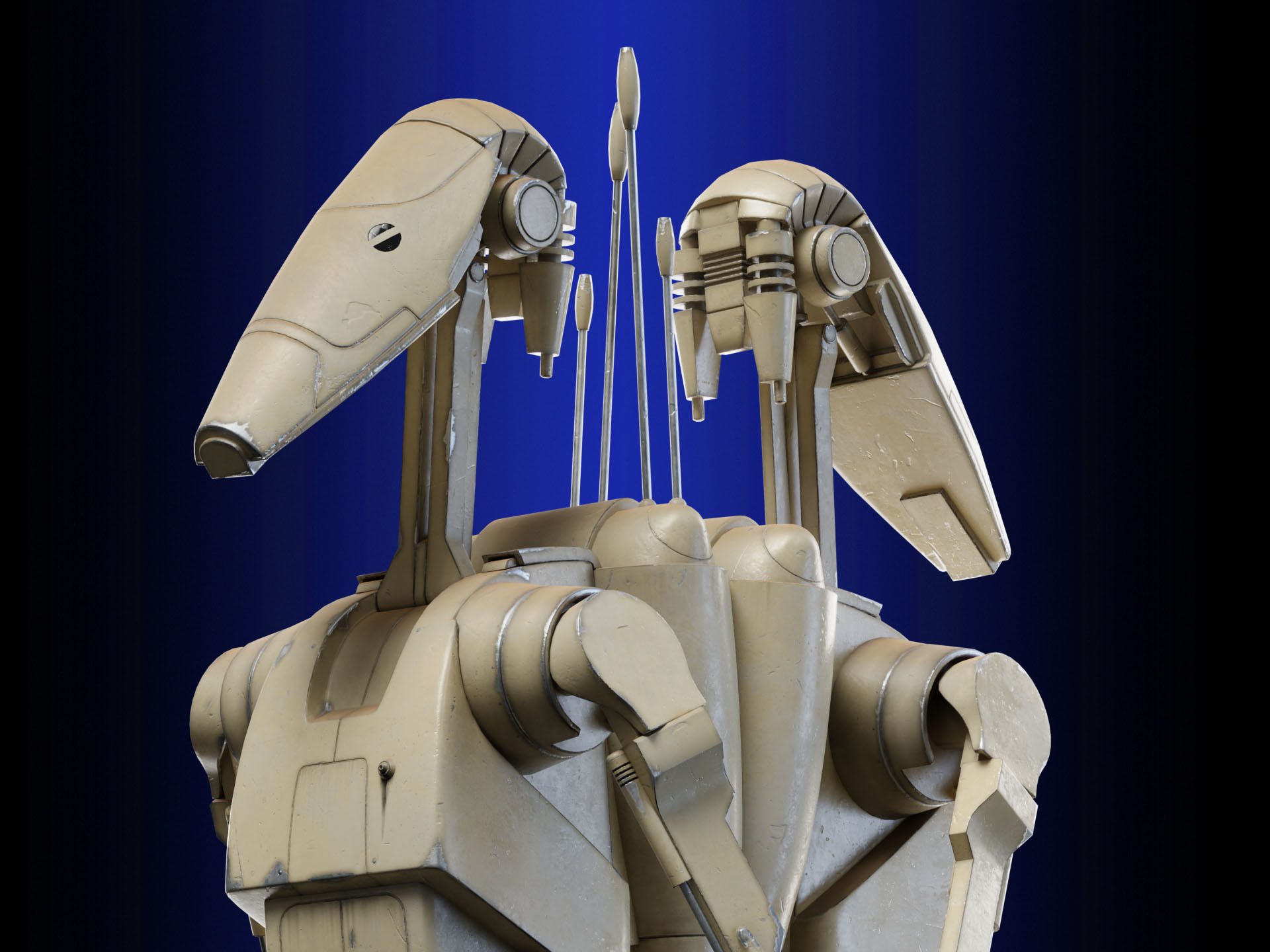 B1 Battle Droid Low-poly 3D model_4