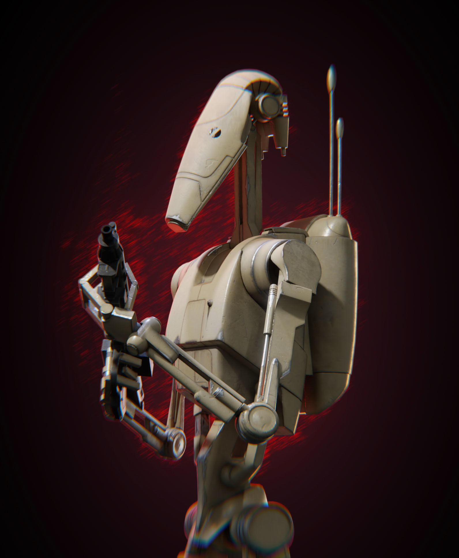 B1 Battle Droid Low-poly 3D model_3