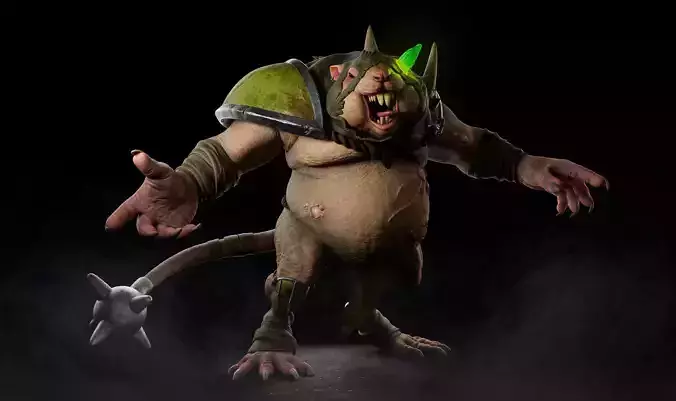 Fat Skaven Rat 3D model