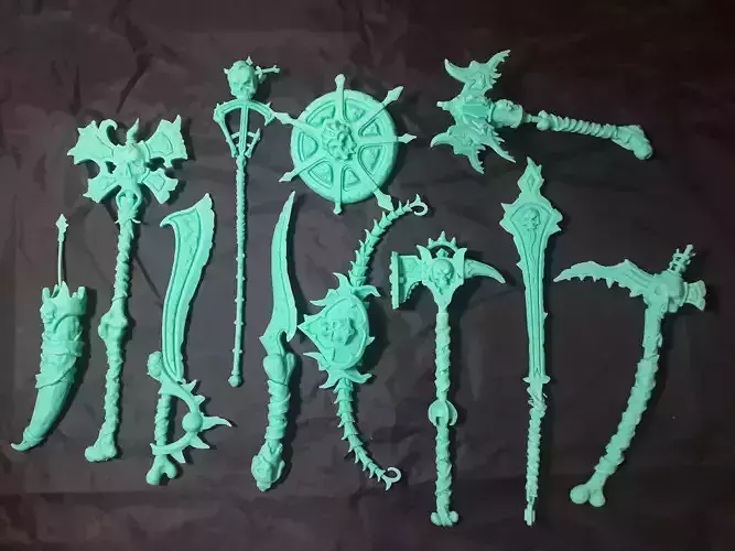 Undead weapons collection 3d print 