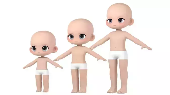 3-Types Boy basemesh