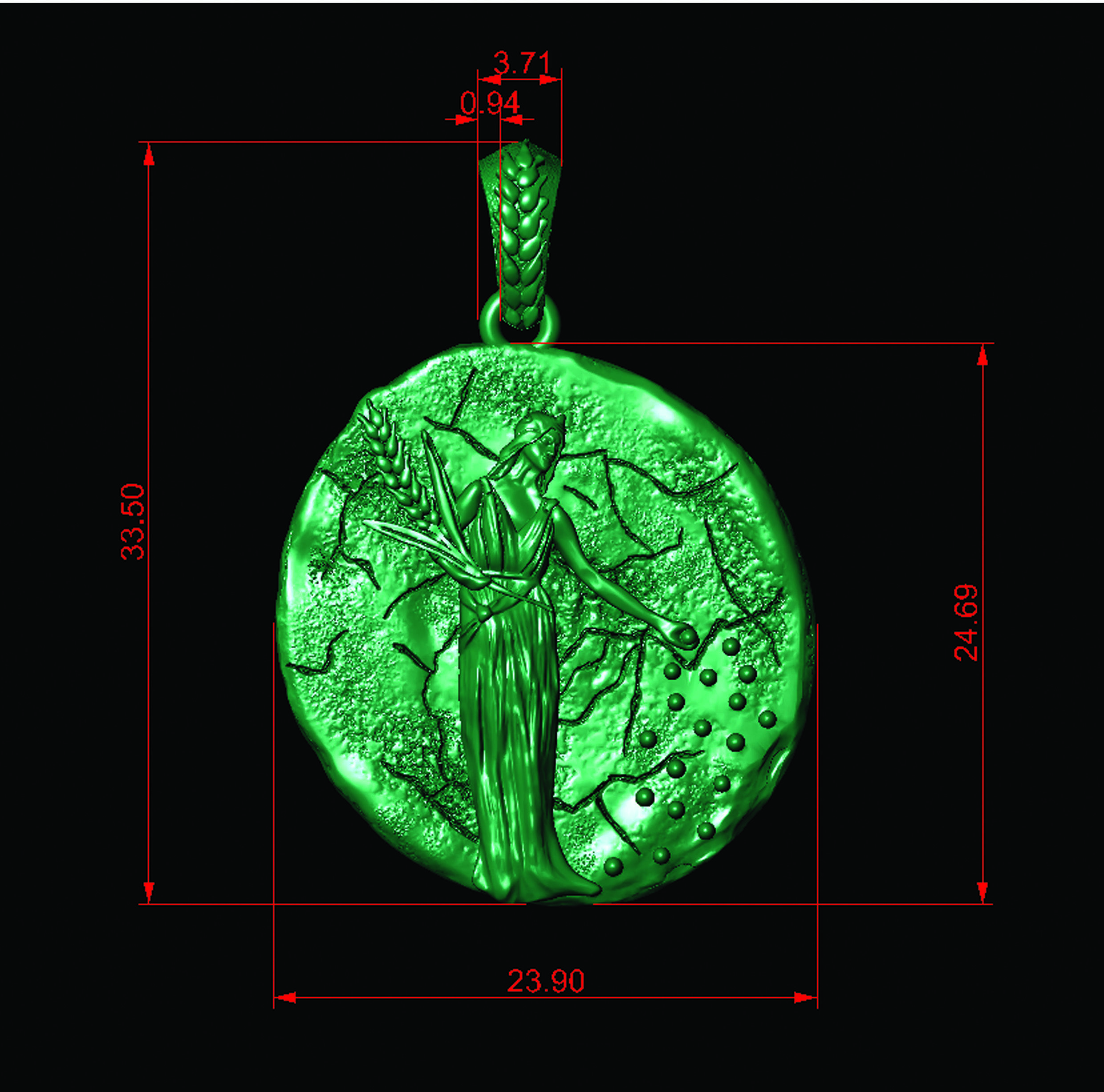 DEMETER NECKLACE  3D print model_13