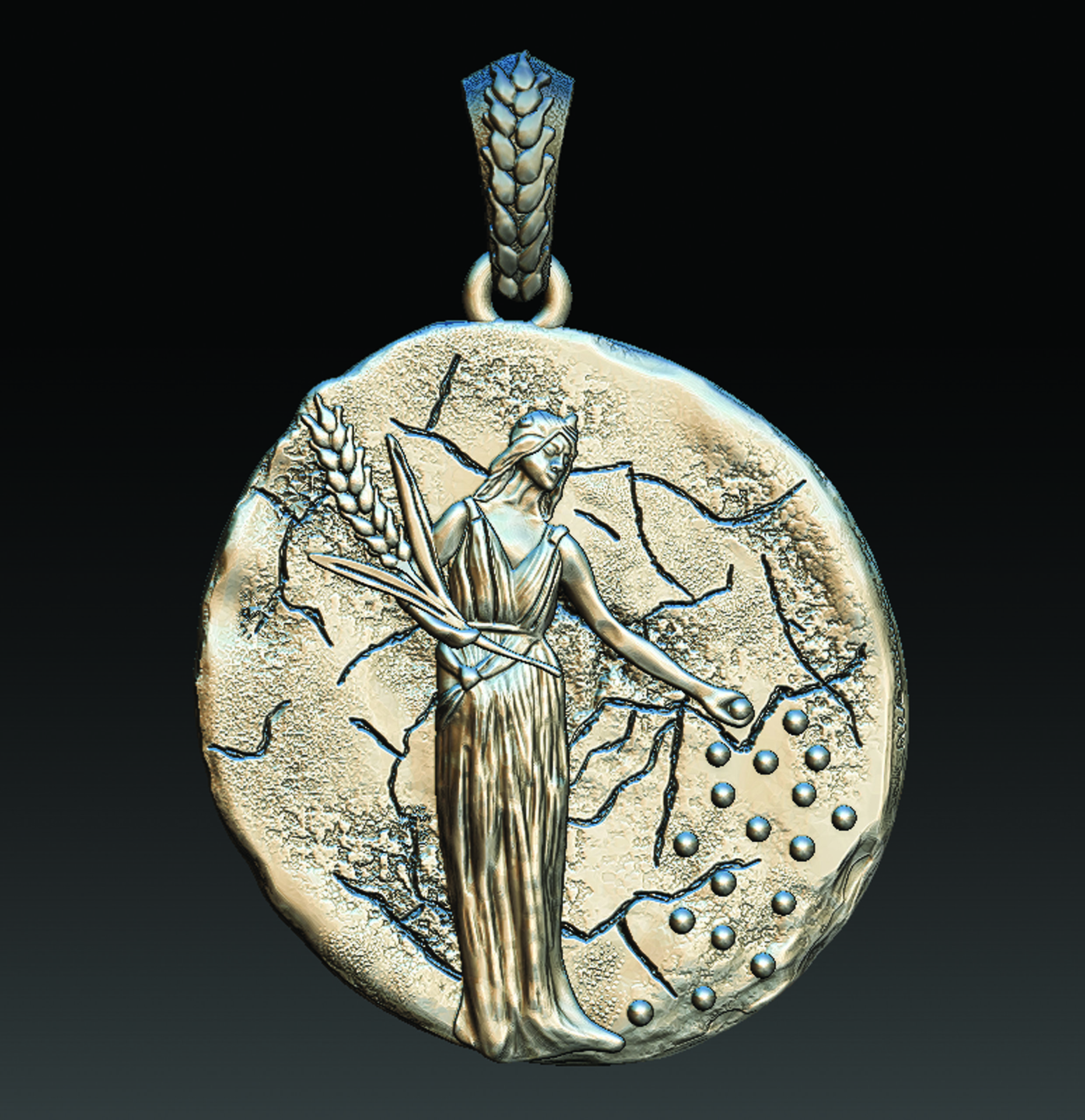 DEMETER NECKLACE  3D print model_2