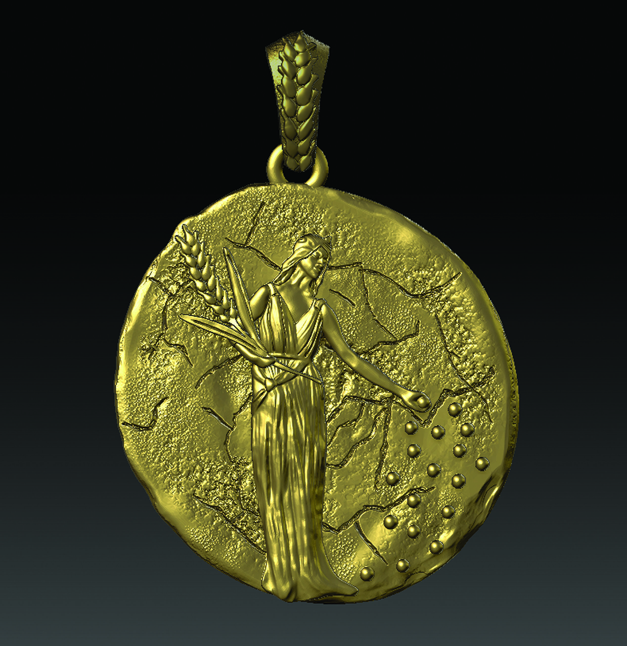 DEMETER NECKLACE  3D print model_9