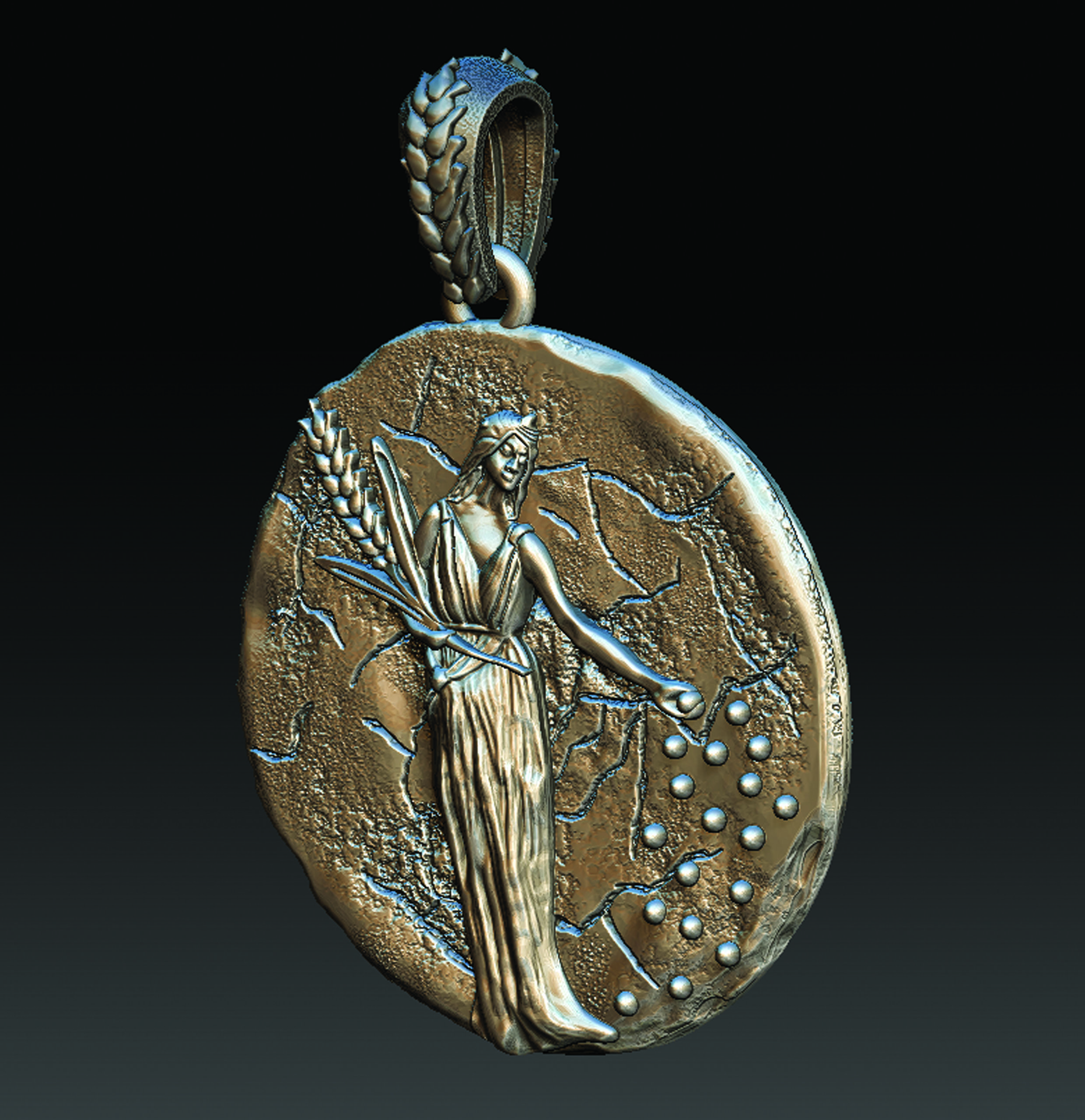 DEMETER NECKLACE  3D print model_3