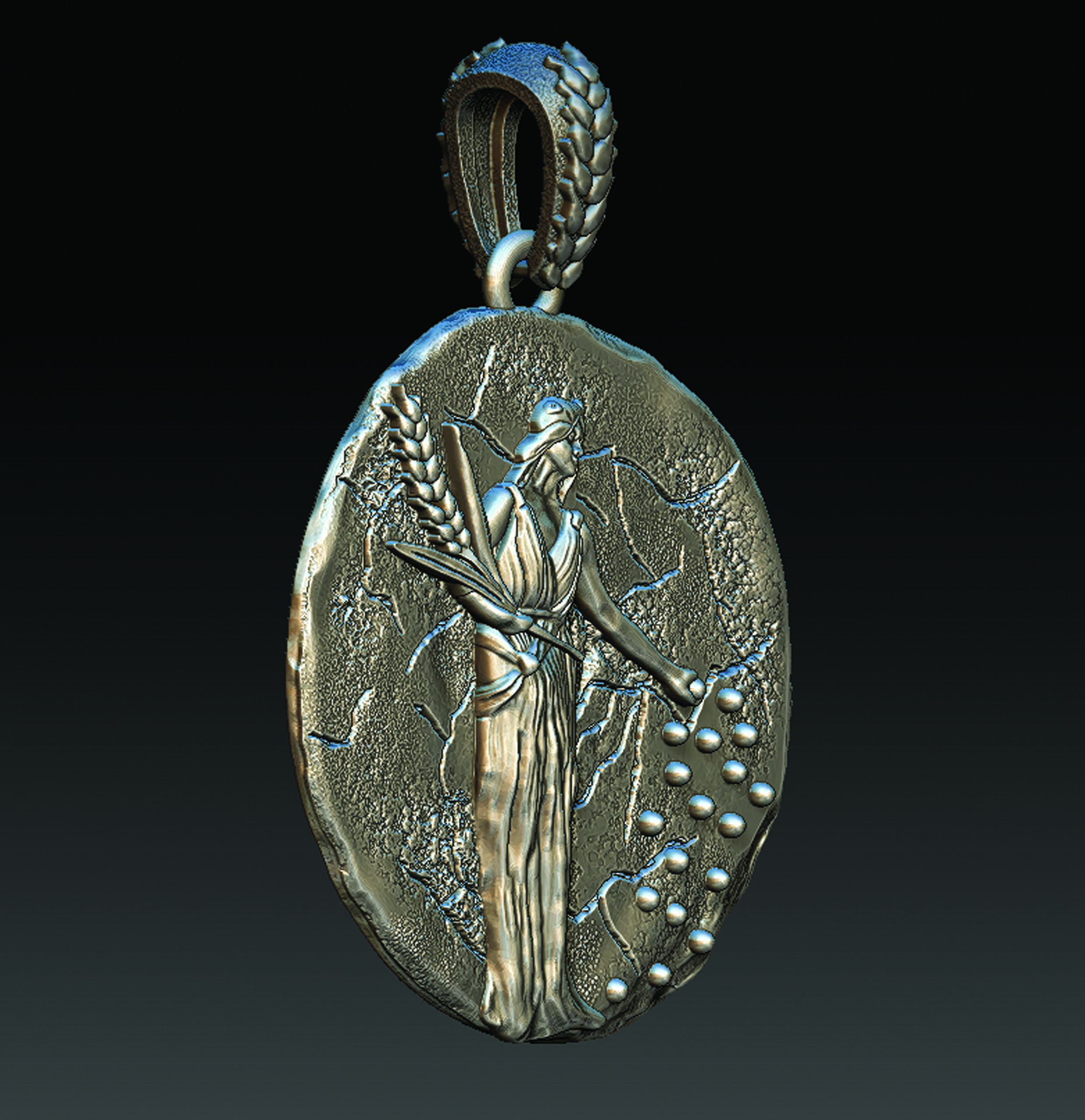 DEMETER NECKLACE  3D print model_4