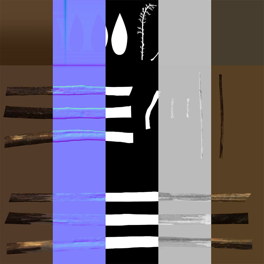 Dry Plants Pack 3D model_46