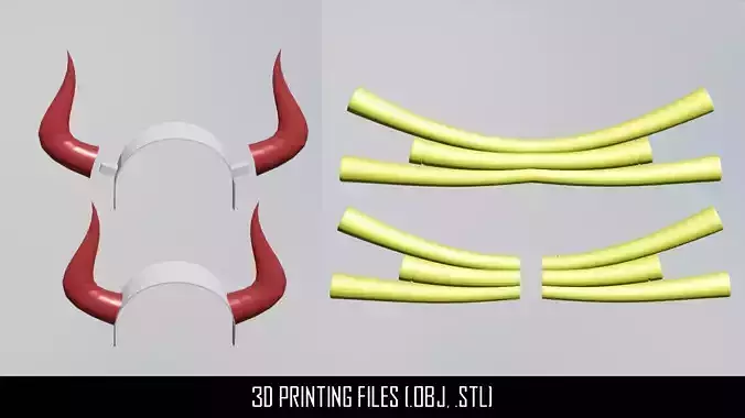 One Piece - Yamatos horns and hairpin -  3D print model