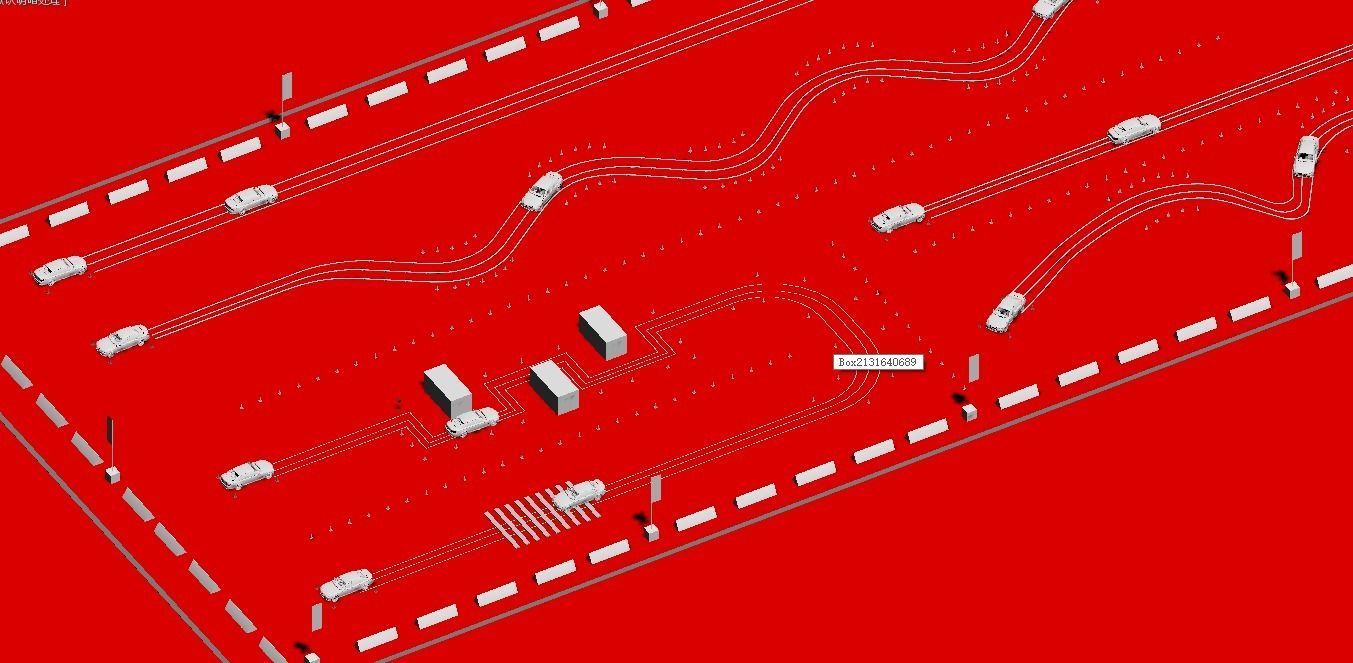 Car test drive route 3D model_1