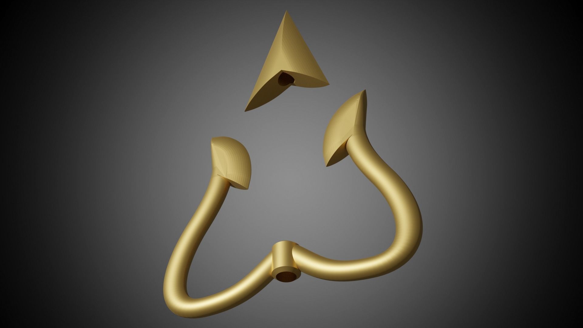 The Cuphead Show - Devils trident 3D print model_2