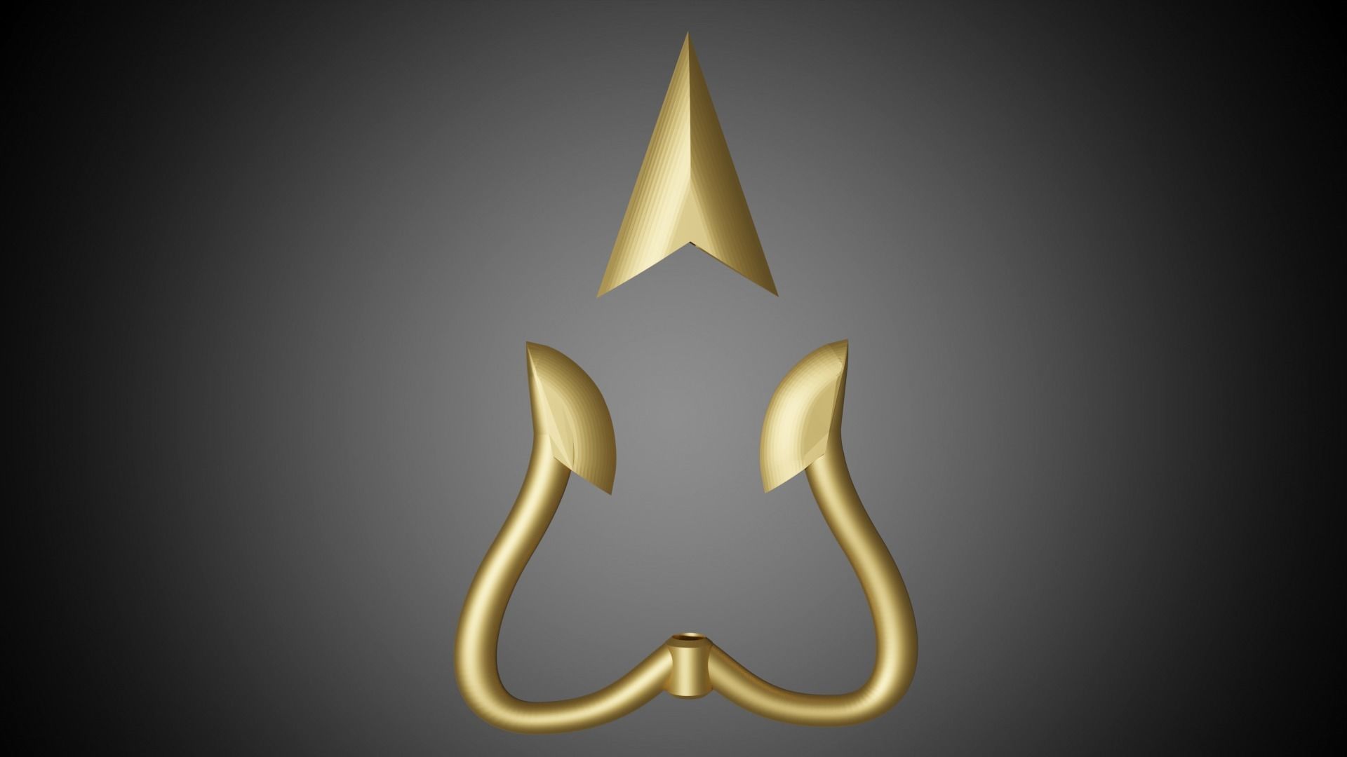 The Cuphead Show - Devils trident 3D print model_3