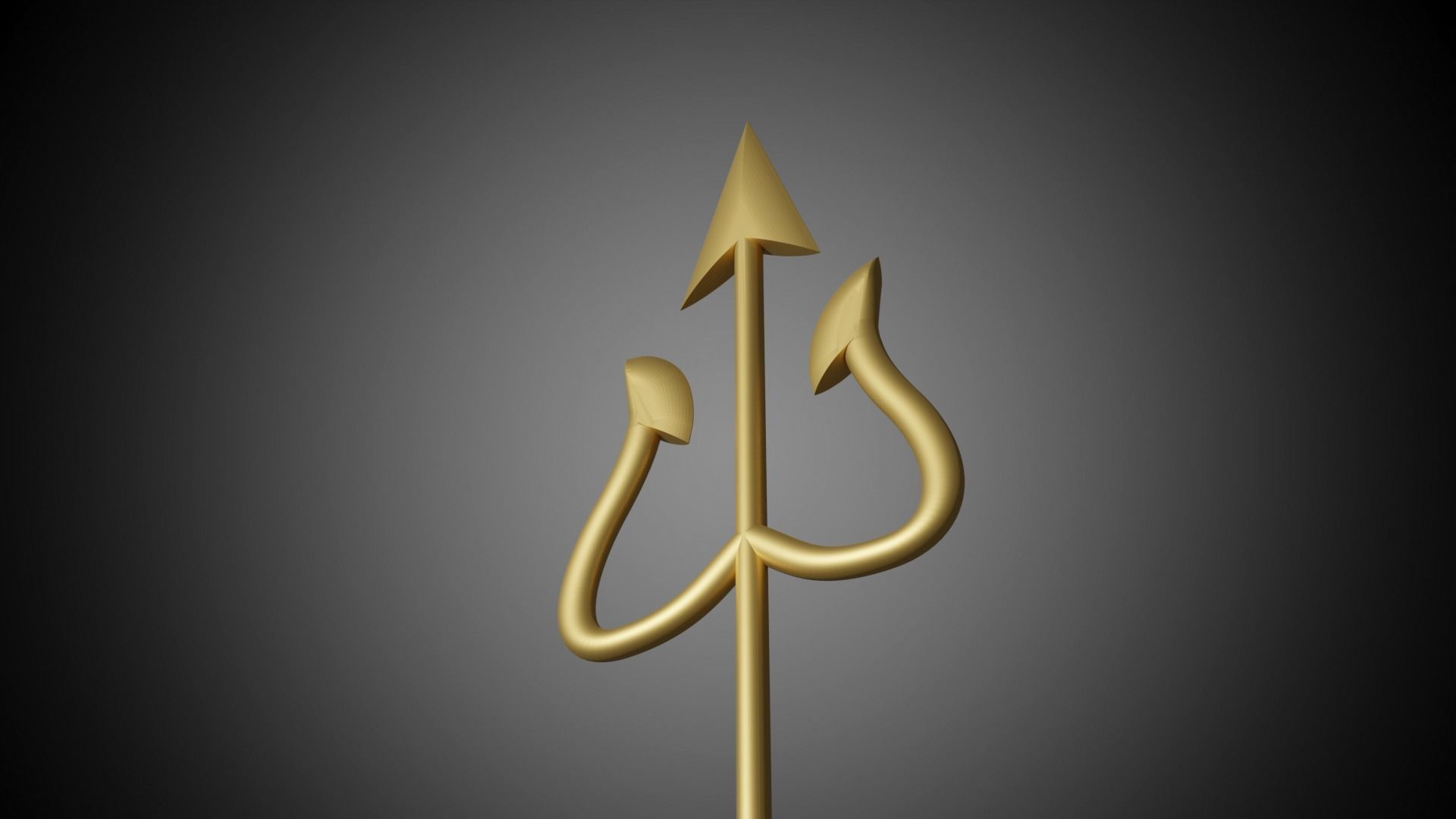 The Cuphead Show - Devils trident 3D print model_1