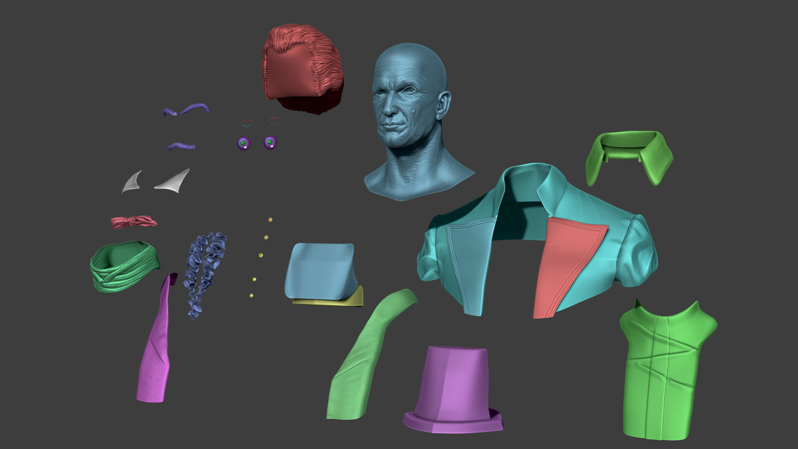 Vincent Price Bust 3D Print Ready 3D print model_3