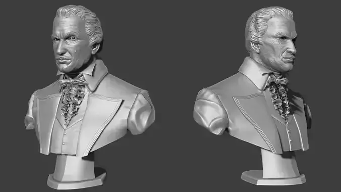 Vincent Price Bust 3D Print Ready 