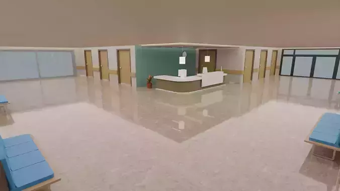 Hospital Interior Corridor