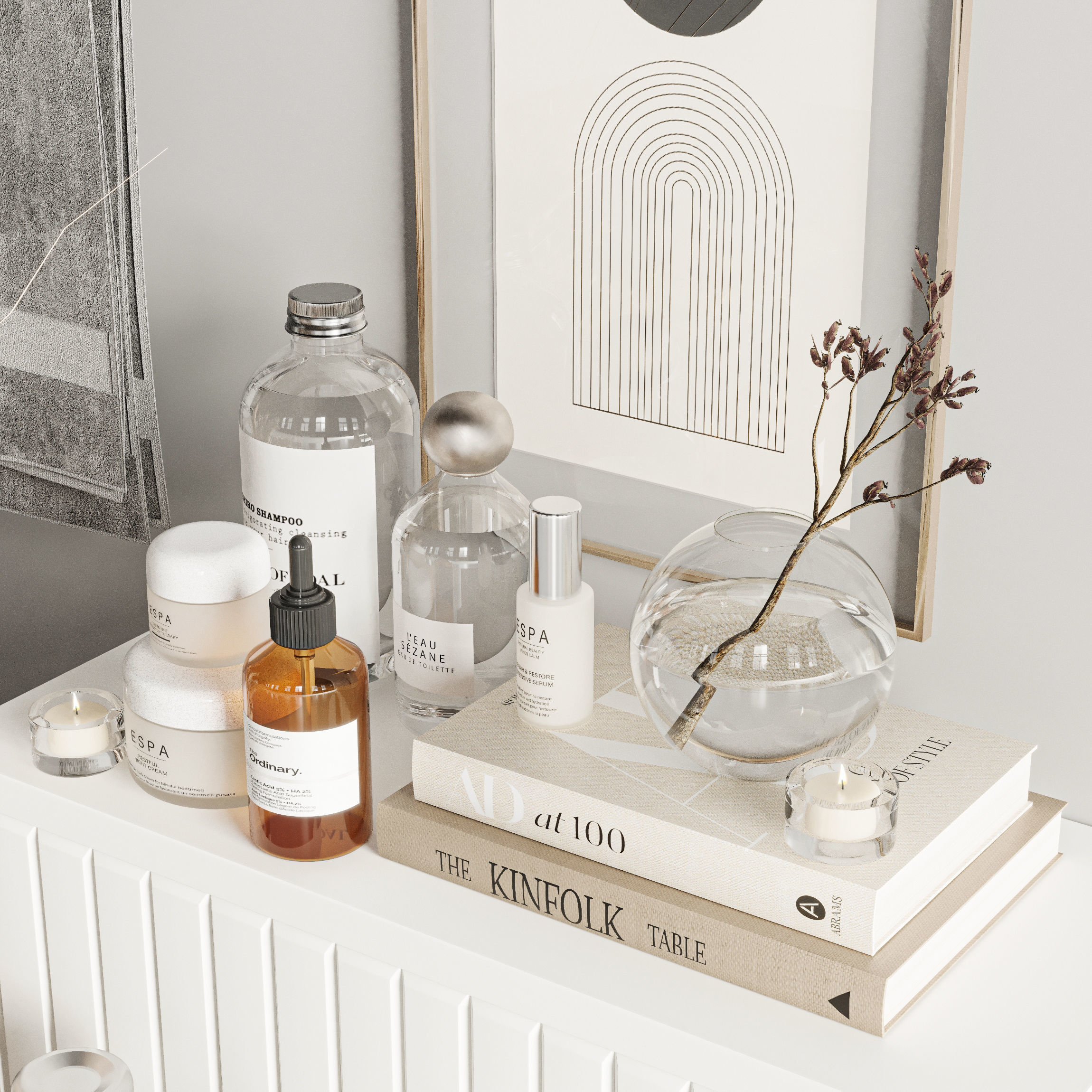 Bathroom accessories Set 3D model_4